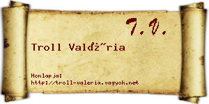 Troll Valéria névjegykártya