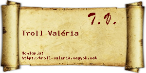 Troll Valéria névjegykártya